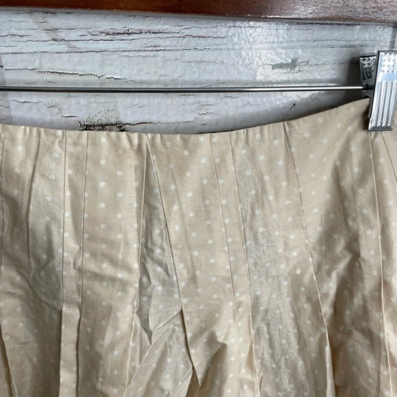 Club Monaco cream polka dot a line full skirt white size 2 NWT - Picture 4 of 11